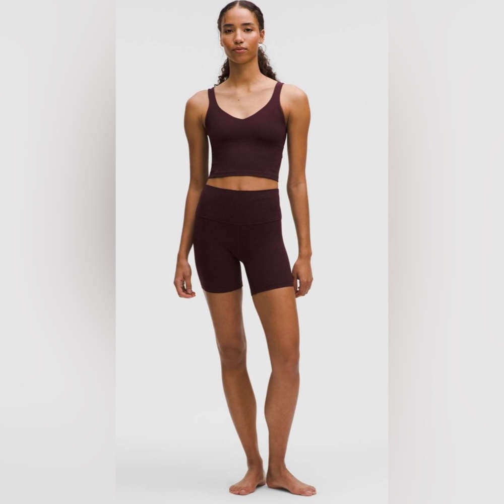 Lululemon NWT Align High Rise Shorts 6”   Workmark Graphic Midnight Plum Size 4 - Picture 5 of 10